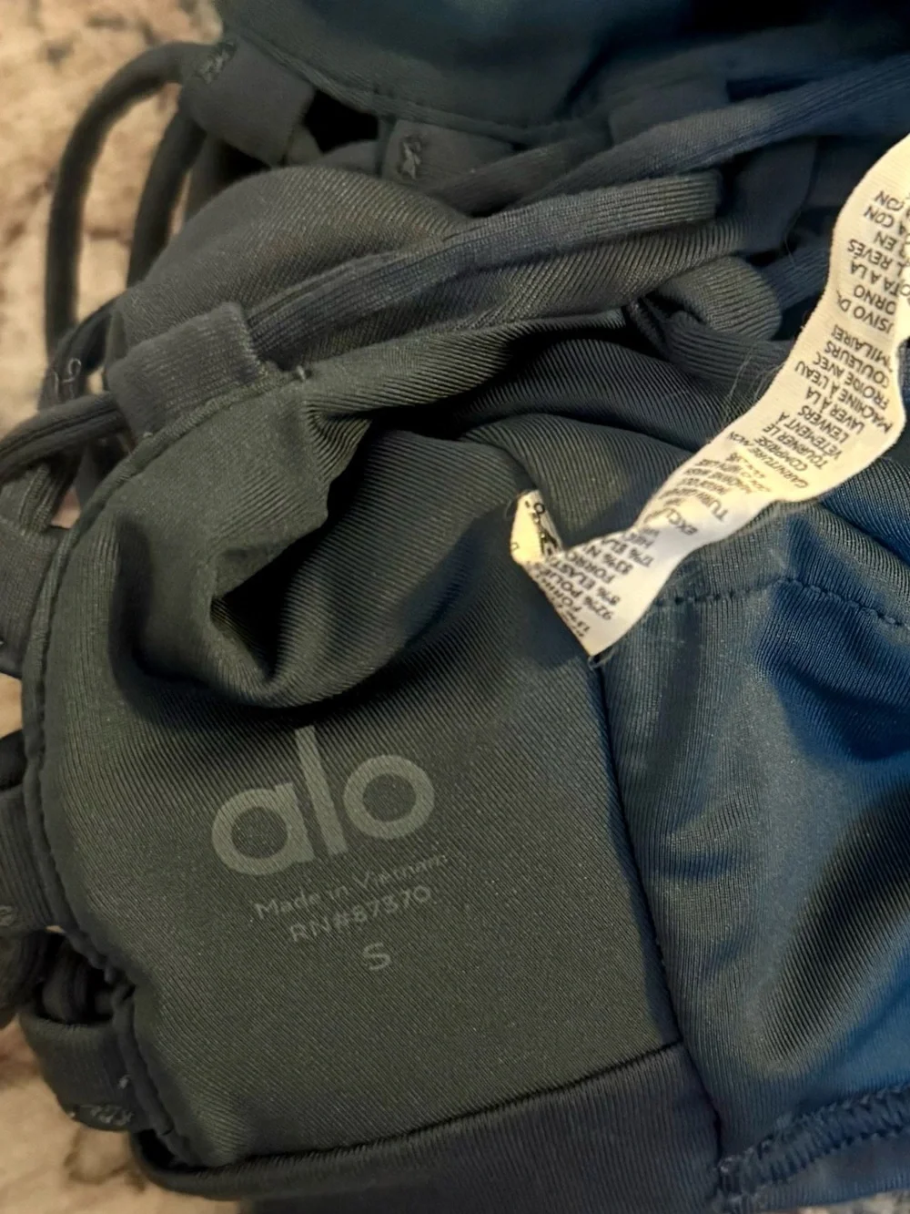 ALO Yoga Movement Bra Tank Teal Jade